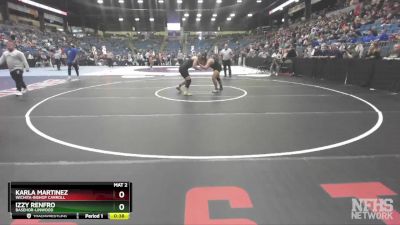 190 lbs Cons. Round 2 - Izzy Renfro, Basehor-Linwood vs Karla Martinez, Wichita-Bishop Carroll