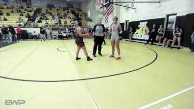 155 lbs Quarterfinal - Clarice (Felix) Roth, Union Girls JH vs Gia Garcia, Wagoner