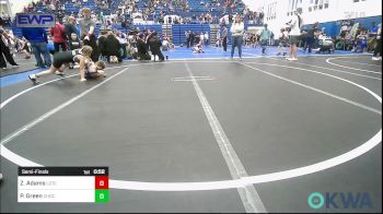 100 lbs Semifinal - Zadayah Adams, Lone Grove Takedown Club vs Payton Green, Choctaw Ironman Youth Wrestling