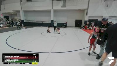 72 lbs Round 5 - Leighla Cogar, Spartan Mat Club vs Aviendha Smith, Hill Country Wildcats Wrestling Club