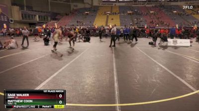 285 lbs Placement (4 Team) - Sage Walker, Loras vs Matthew Coon, TCNJ