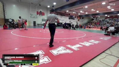 100 lbs Champ. Round 1 - Natasha Persuad, Canyon vs Annemarie Ramirez, Fullerton