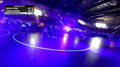 135 lbs Quarterfinal - Sophia Tipton, Champions Wrestling Club vs Hannah Larson, Riverton High School