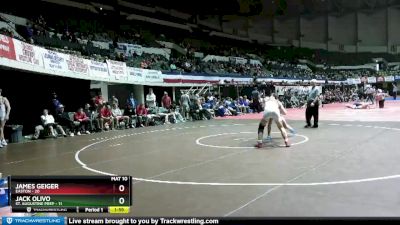 150 lbs Quarterfinals (8 Team) - James Geiger, Easton vs Jack Olivo, St. Augustine Prep