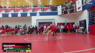 157 lbs Quarterfinal - Javon Frost, Delphi vs Noah Sessions, Kankakee Valley
