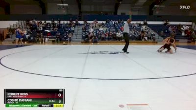 125 lbs Finals (2 Team) - Robert Ross, Ohio Wesleyan vs Cosmo Damiani, Ithaca