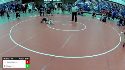 14U Boys - 105 lbs Cons. Round 3 - Lucas Macdonald, ISI Wrestling Club vs Bronxton Wasco, Ohio