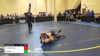 95 lbs Quarterfinal - Mason Chamberlain, West Chester vs Riley Evans, Hempfield Area