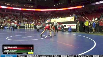 3A-106 lbs Champ. Round 2 - Dylan Munson, Prairie, Cedar Rapids vs Ajay Braddock, Boone