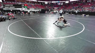 144 lbs Cons. Quarters - Brady Herzog, Coleman vs Landen Fick, Plymouth