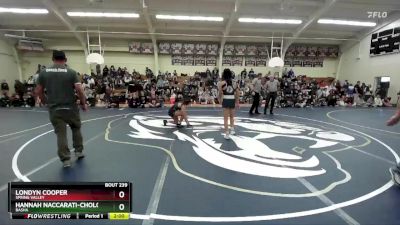 114 lbs Quarterfinal - Hannah Naccarati-Cholo, Basha vs Londyn Cooper, Spring Valley