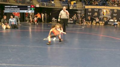 60 lbs Round Of 16 - Haven Laporte, Redbank Valley vs Charlotte Calvin, Seneca Valley