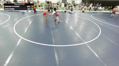 Junior Boys - 138 lbs Cons. Round 1 - Enrique Olivares, Category 5 Wrestling Club vs Evan Simms, Team Idaho Wrestling Club