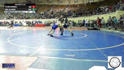 100 lbs Consi Of 16 #2 - Tyler Howell, Bixby vs Ben Allison, Husky Wrestling Club