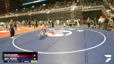 78 lbs Cons. Semi - Dylan Hansen, Douglas Wrestling Club vs Beau Weaver, Windy City Wrestlers