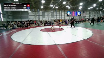 50 kg Cons. Sub-rd Of 16 - Rylee Balcazar, Nebraska Panhandle Wrestling Club vs Adriana Gomez, Colorado Mesa Wrestling Club