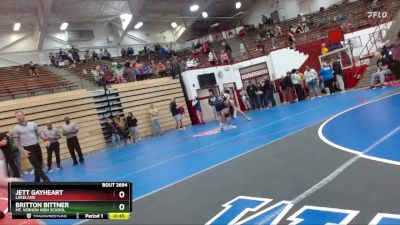 150 lbs Cons. Round 4 - Britton Bittner, Mt. Vernon High School vs Jett Gayheart, Lakeland