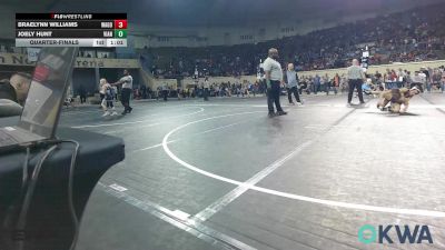 91 lbs Quarterfinal - Braelynn Williams, Wagoner Takedown Club vs Joely Hunt, Vian Wrestling Club