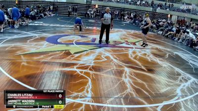 172 lbs Finals (8 Team) - Jarrett Wadsen, Saint Michael Albertville vs Charles Litzau, Saint Pius X (Kansas City)