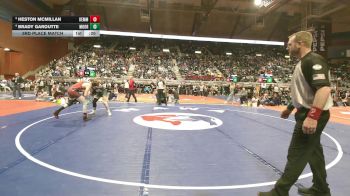 2A-157 lbs 3rd Place Match - Brady Garoutte, Moorcroft vs Heston McMillan, Kemmerer