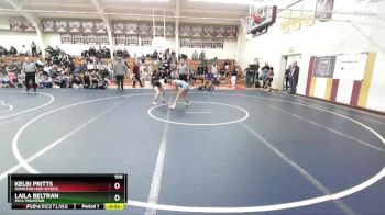 100 lbs Cons. Round 4 - Kelbi Pritts, Hamilton High School vs Laila Beltran, Mica Mountain
