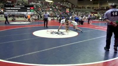 4A 215 lbs 1st Place Match - Corbin Miller, Shiloh Christian School vs Case Warburton, Pulaski Academy High School