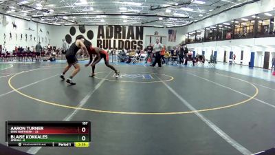 157 lbs Round 5 (6 Team) - Blaise Kokkales, Adrian vs Aaron Turner, Ohio Northern