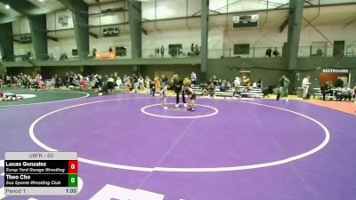 53 lbs Champ. Rd Of 16 - Lucas Gonzalez, Scrap Yard Garage Wrestling vs Theo Cho, Sua Sponte Wrestling Club