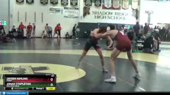 126 lbs Champ. Round 2 - Jonah Stapleton, Williams Field vs Jayden Kimling, Perry