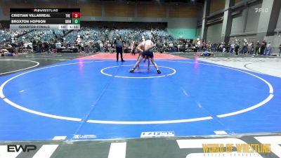 145 lbs Quarterfinal - Cristian Villarreal, The Snake Pit Wrestling vs Broxton Hopson, Grindhouse
