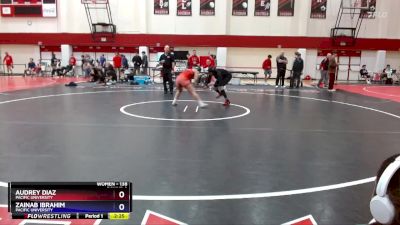 138 lbs Round 3 - Audrey Diaz, Pacific University vs ZAinab Ibrahim, Pacific University
