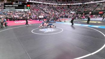 132-5A Semifinal - Matthew Clifton, Legacy High School vs Elijah Banks, Pine Creek