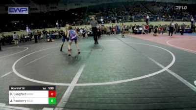 74 lbs Round Of 16 - Kaydence Langford, Ardmore Takedown Club vs Jordan Rasberry, Mojo Grappling Academy