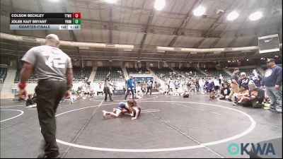 70 lbs Quarterfinal - Colson Beckley, TTWC Cream vs Jolee Kait Bryant, Prime Wrestling