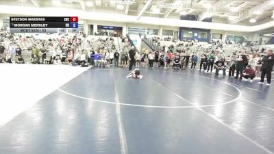 53 lbs Cons. Round 3 - Stetson Maestas, Stallions Wrestling Club vs Morgan Merkley, Uintah Wrestling