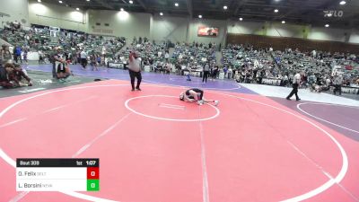 94 lbs Quarterfinal - Olivia Maya Felix, Delta Wrestling Club vs Lexie Borsini, Nevada Elite