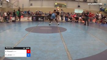 92 kg Round Of 32 - Kaden Russell, Blue Blood Wrestling Club vs Rodney Jones, Chattanooga