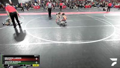 57 lbs Cons. Round 4 - Graydon Larson, River Falls vs Weston Burkum, Belmont/Platteville