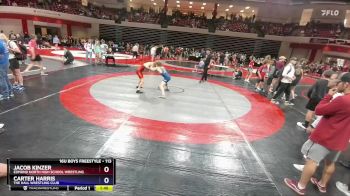 113 lbs Champ. Round 1 - Jacob Kinzer, Edmond North High School Wrestling vs Carter Harris, The Hall Wrestling Club