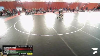 50-53 lbs Round 1 - Wyatt Nelson, Waunakee Wrestling Club vs Jaxten Phares, Wisconsin