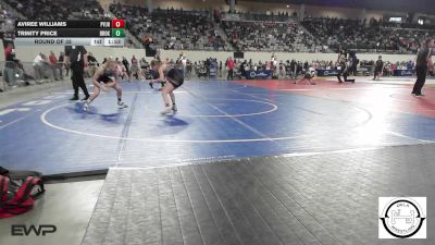 94 lbs Round Of 32 - Aviree Williams, Pauls Valley Panthers Wrestling vs Trinity Price, Broken Arrow Girls Junior High