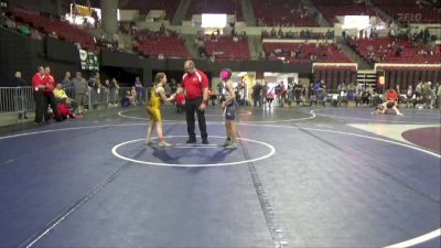 100 lbs 2nd Place Match - Sarah Johnson, Baker Wrestling Club vs Stevie French, Cody Wrestling Club