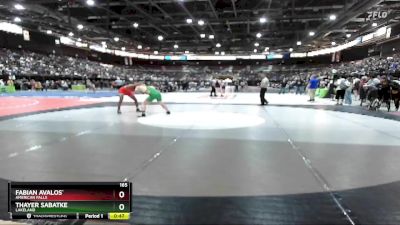 165 lbs Cons. Round 5 - Thayer Sabatke, Lakeland vs Fabian Avalos`, American Falls