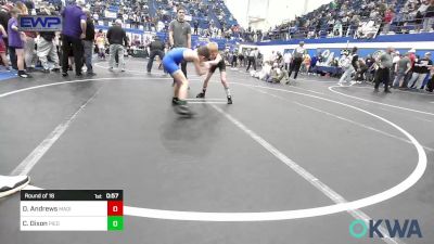 67 lbs Round Of 16 - Daxton Andrews, Madill Takedown vs Caleb Dixon, Piedmont