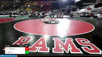 5A 220 lbs Cons. Round 2 - Grayson Thomas, Idaho Falls vs Alexander Smith, Meridian