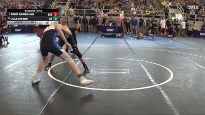 140 lbs Champ. Round 2 - Cole Myers, Cambridge vs Reme Fairbanks, Warriors