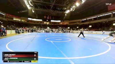 144 lbs Champ. Round 2 - Jace Johnson, Basha vs Jake Dickey, Camp Verde