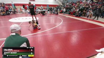 30-34 lbs Round 2 - Emmitt Secrist, HRA vs Tru Kiehn, Platte Valley Jr. Wrestling