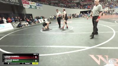 6A-190 lbs Semifinal - Logan Sunnell, Tualatin vs Cougar Bailey, West Salem