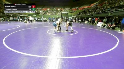 177 lbs Round Of 32 - Blake Hicks, Clovis West vs Ronin Davis, Liberty Bakersfield